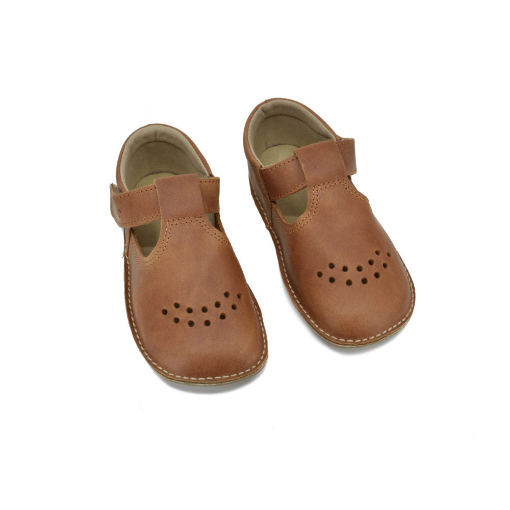 Kids Barefoot Shoes - Brown Leather