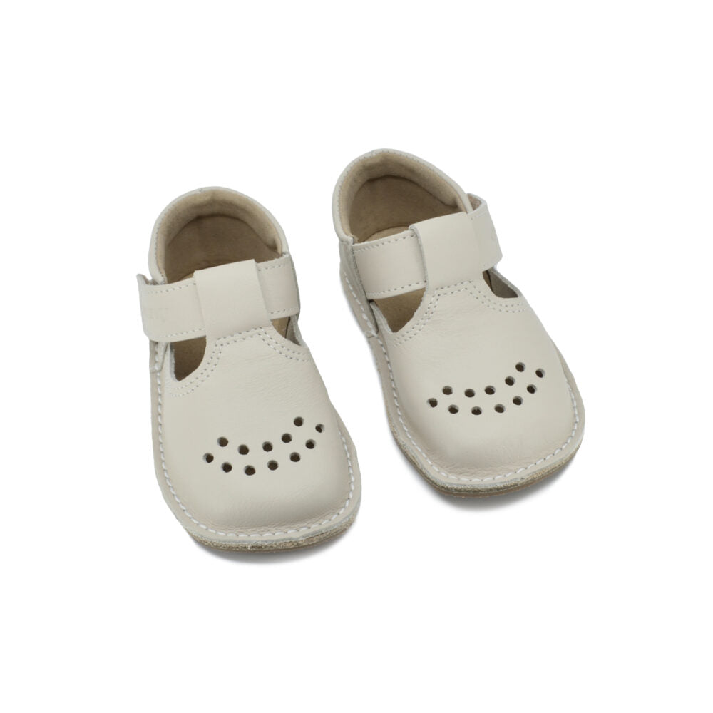 Kids Barefoot Shoes - Natural White Leather