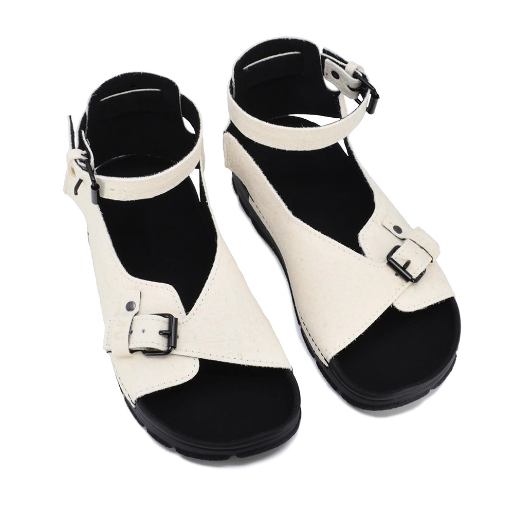 Athens-Inspired Piñatex Sandals In White– By Award-Winning Estonian Designer