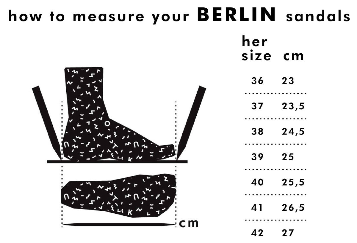 Step-by-step guide to measuring your foot for Berlin sandals for the perfect fit