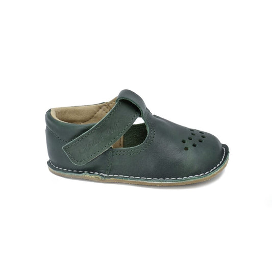 Kids Leather Shoes - Dark Green