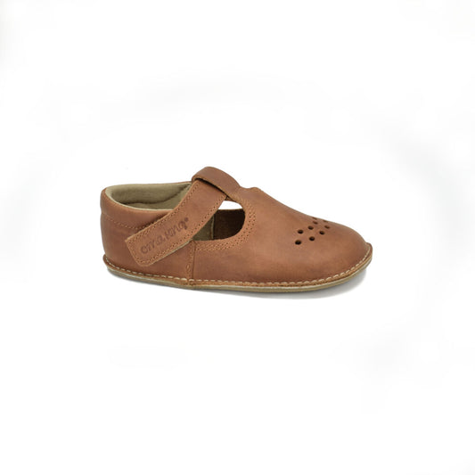Kids Barefoot Shoes - Brown Leather
