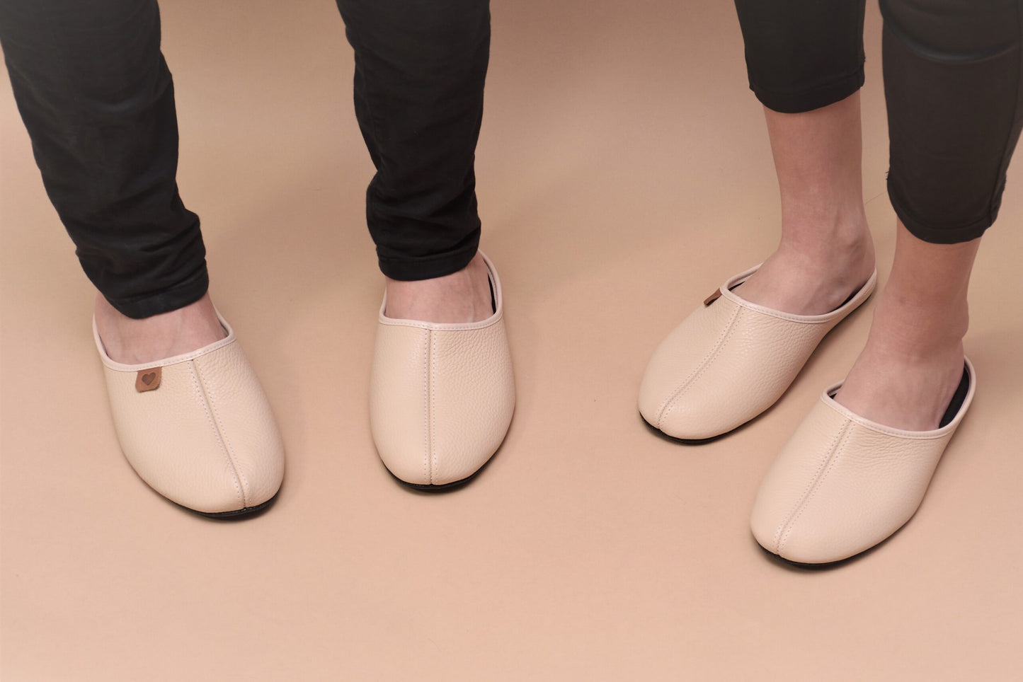 Lederhausschuhe Sänna - Beige