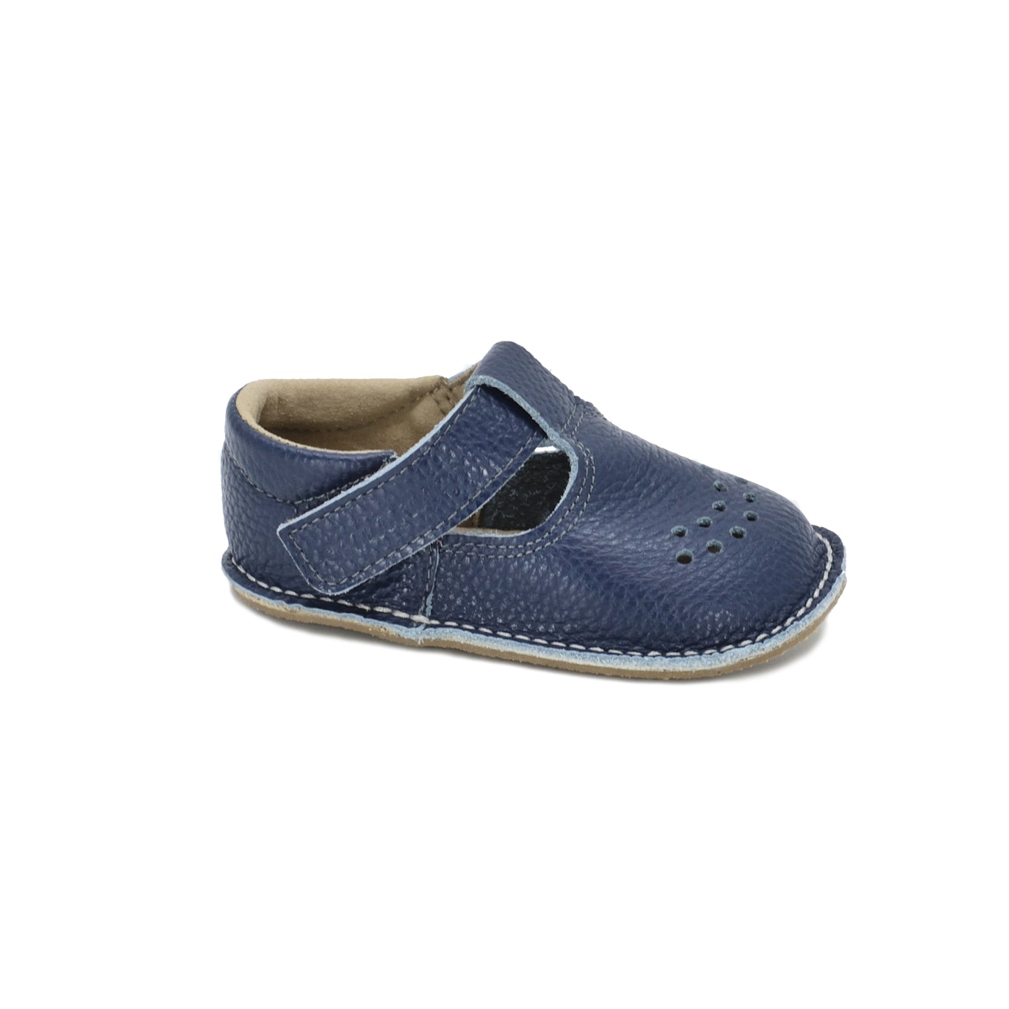 Children's Barefoot Shoes - Dark Blue Leather