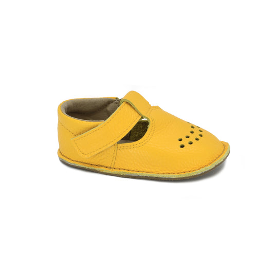 Children's Barefoot Shoes - Yellow Leather