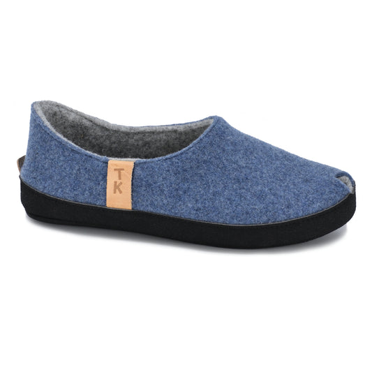 Natural Lambswool Slipper - Blue