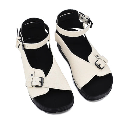 Athens-Inspired Piñatex Sandals In White– By Award-Winning Estonian Designer