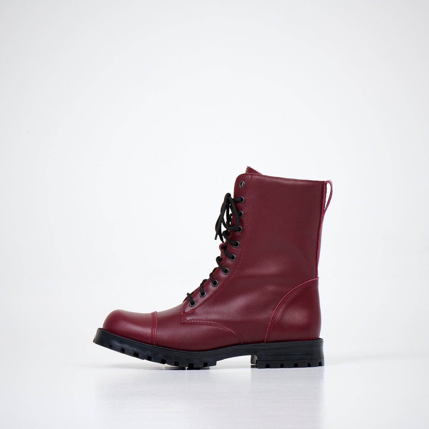 511 Burgunderrote Lederstiefel