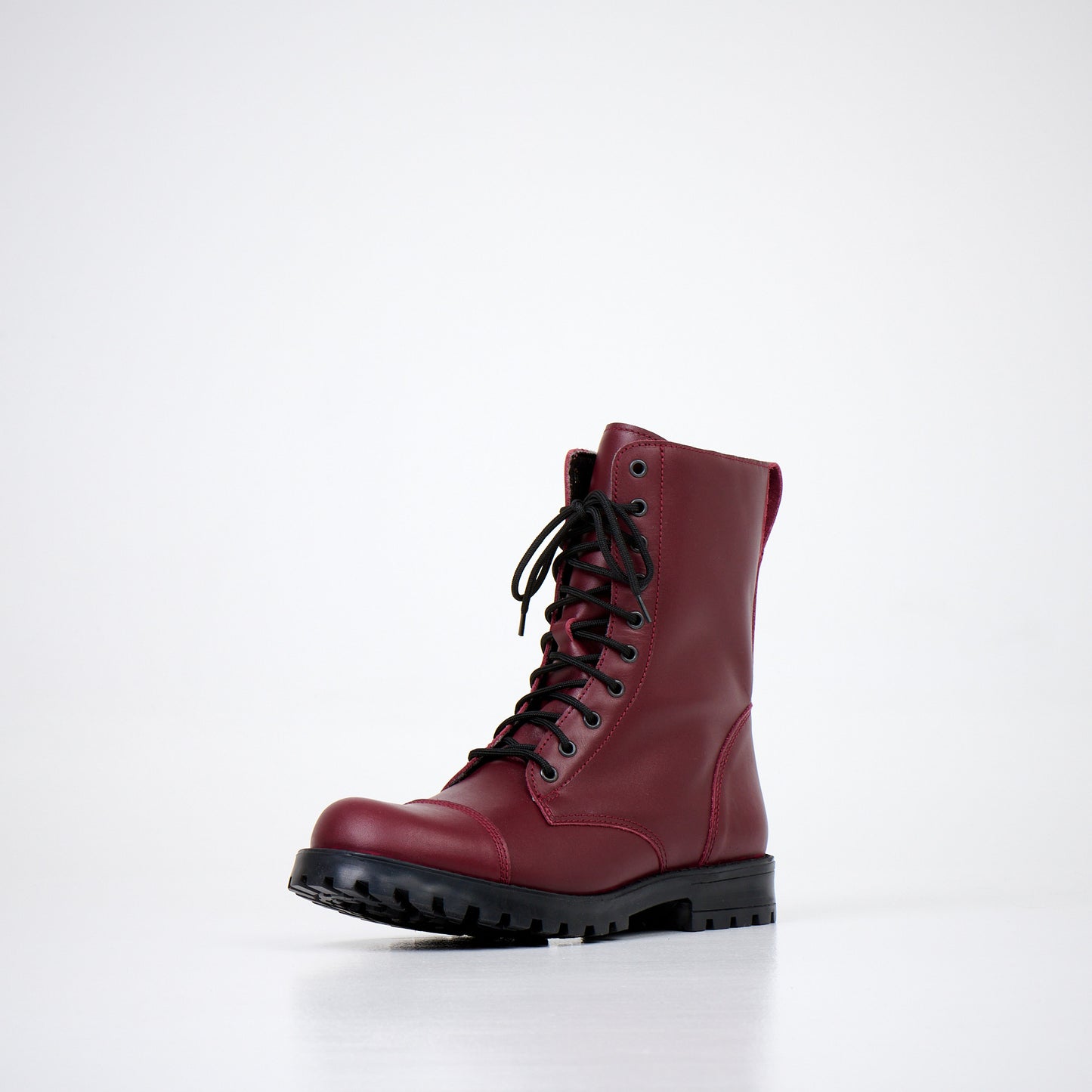 511 Burgunderrote Lederstiefel