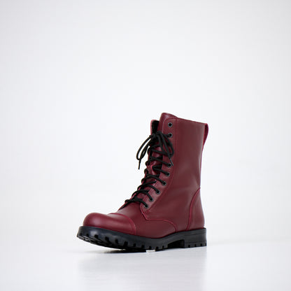 511 Burgunderrote Lederstiefel