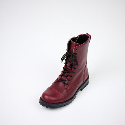 511 Burgunderrote Lederstiefel