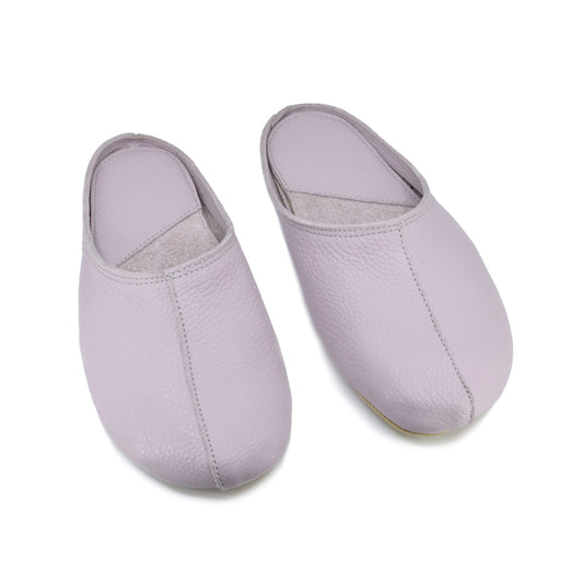Leather Slippers - Lilac