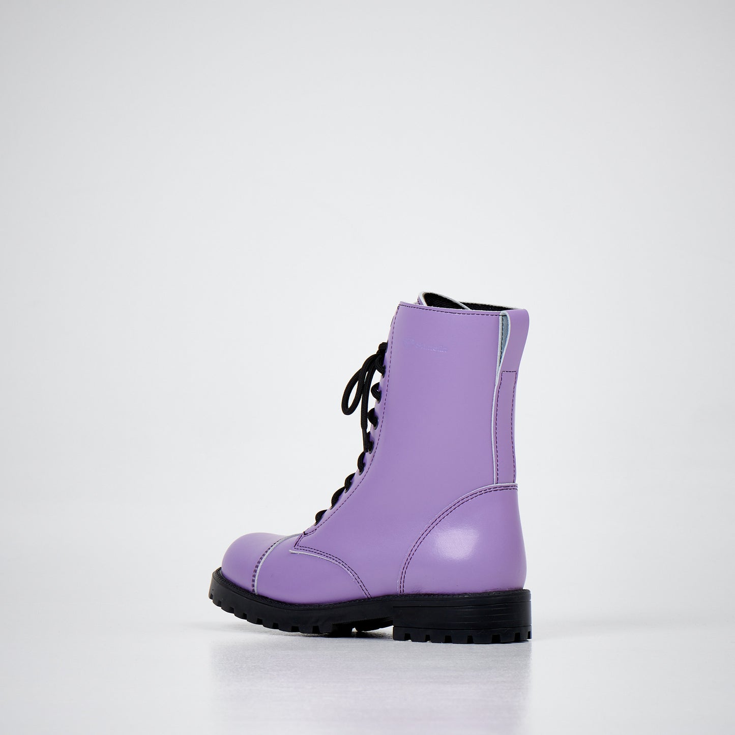 511 Lila Lederstiefel